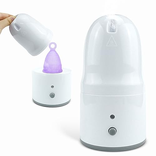 Azah Menstrual Cup Sterilizer | Portable Sterilizer for Menstrual Cup for Women & Girls | Clean Your Cup With Ease | Kills 99.9% Germs in 3 Minutes with Steam | BPA Free & Auto Power Cut-Off