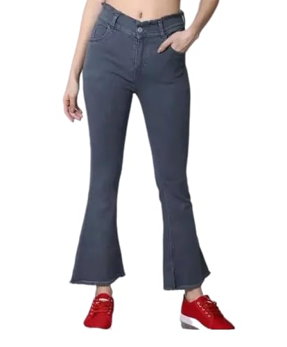 Women’s Wide Leg Fit High Rise Jeans || High Waist Fit || Bootcut Design || Flared High Waist || Wide Leg || Bell Bottom Pant 0RR