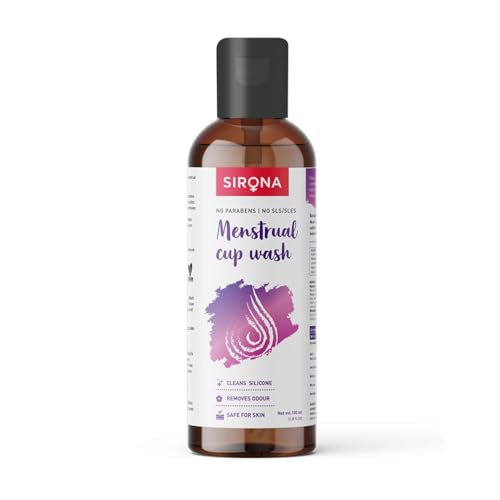 Sirona Natural Menstrual Cup Wash for Women – 100 ml with Rose Fragrance to Wash your Period Cup in a Hygienic Way