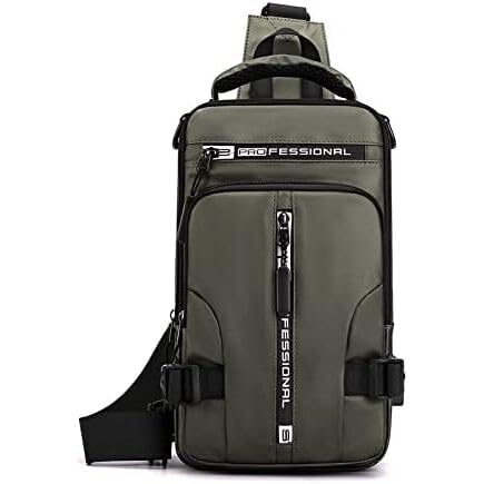 NVF Nylon Messenger Bag | USB Charging Port Waterproof Crossbody Sling Bag | Travel Chest Bags Casual Daypack | New Men’s Multi-Functional Chest Bag | Fashion Casual Shoulder m Enger Bag
