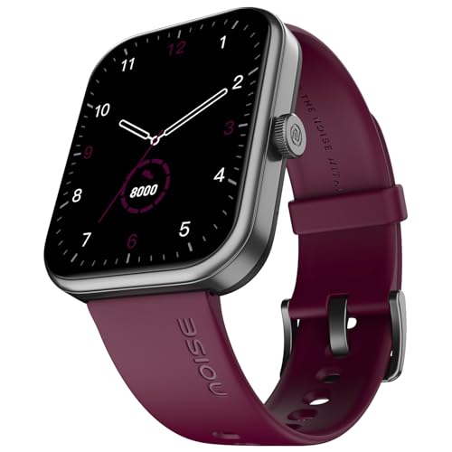 Noise Pulse 2 Max 1.85″ Display, Bluetooth Calling Smart Watch, 10 Days Battery, 550 NITS Brightness, Smart DND, 100 Sports Modes, Smartwatch for Men and Women (Deep Wine)