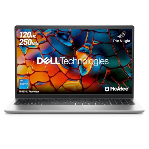 Dell Inspiron 3530 Laptop, 13th Gen Intel Core i5-1334U Processor, 16GB, 512GB SSD, 15.6″(39.62cm) FHD 120Hz 250 nits, Backlit KB, Windows 11 + MSO’24 & 15 Month McAfee, Silver, Thin & Light- 1.62kg