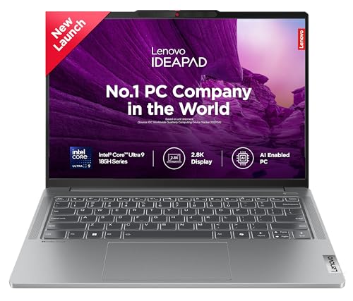 Lenovo IdeaPad Pro 5, Intel Core Ultra 9 185H, 32GB RAM, 1TB SSD, 2.8K-OLED 400Nits 120Hz, 14″/35.5cm, Windows 11, MS Office 21, Grey, 1.4Kg, 83D2001GIN,IntelArc GPU, FHD+IRCam, AI Powered Laptop