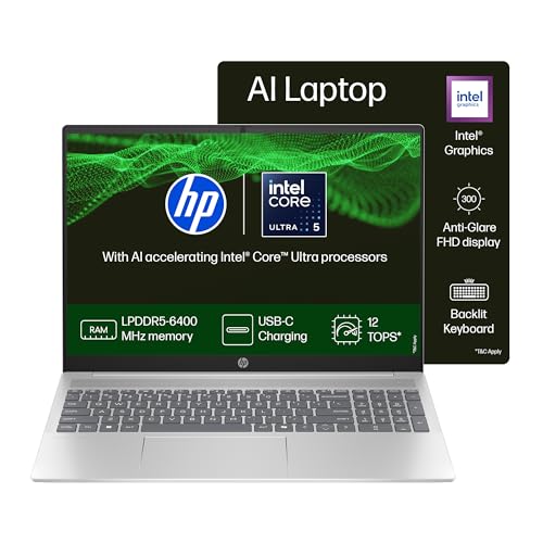 HP Pavilion, Intel Core Ultra 5-125U Ai Powered Laptop (16GB RAM, 512GB SSD) IPS, 2K, WUXGA, Anti-Glare, 16″/40cm, Win 11, Office 2021, Silver, 1.77Kg, Intel Graphics, FHD Camera, af0015TU